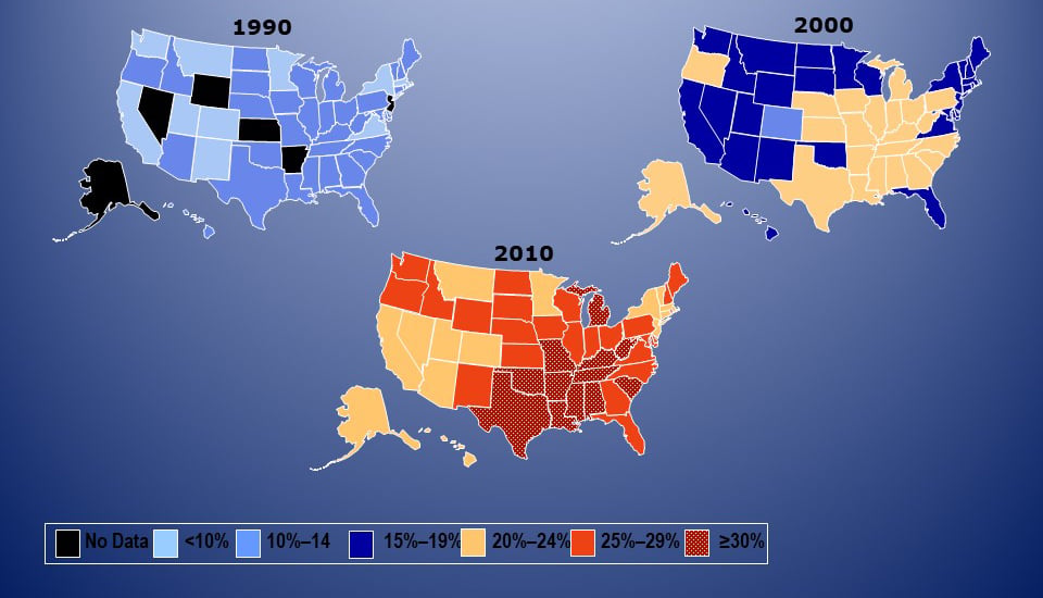 Obesity Trends* Among U.S. Adults